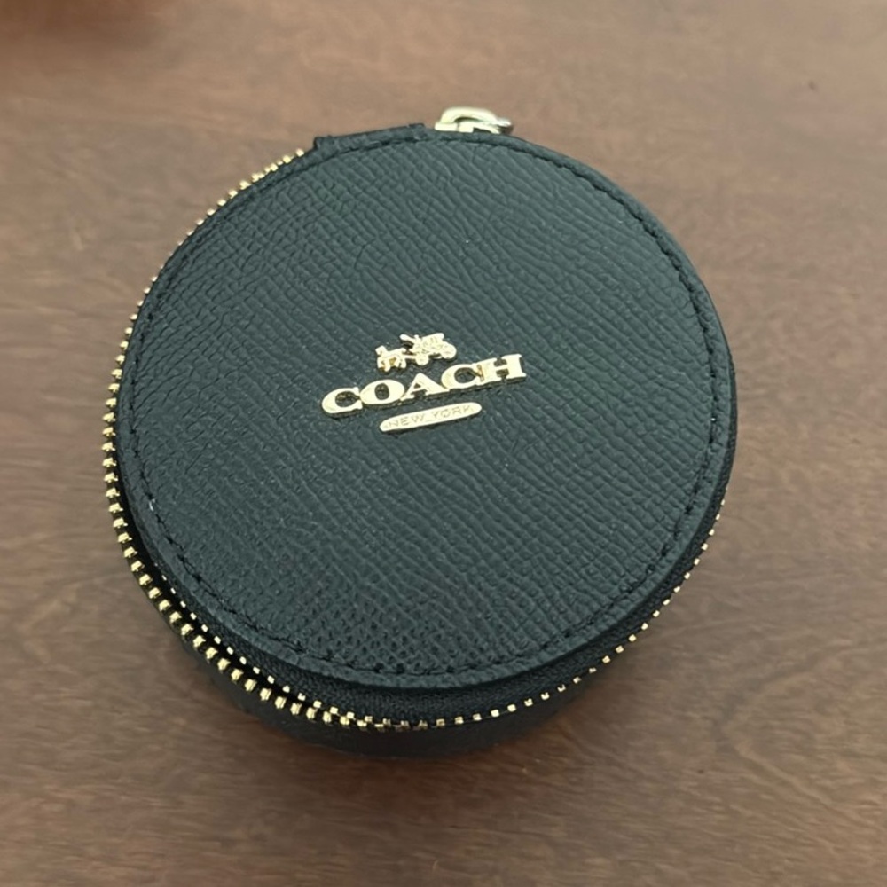 Coach Black Round Coin Purse
